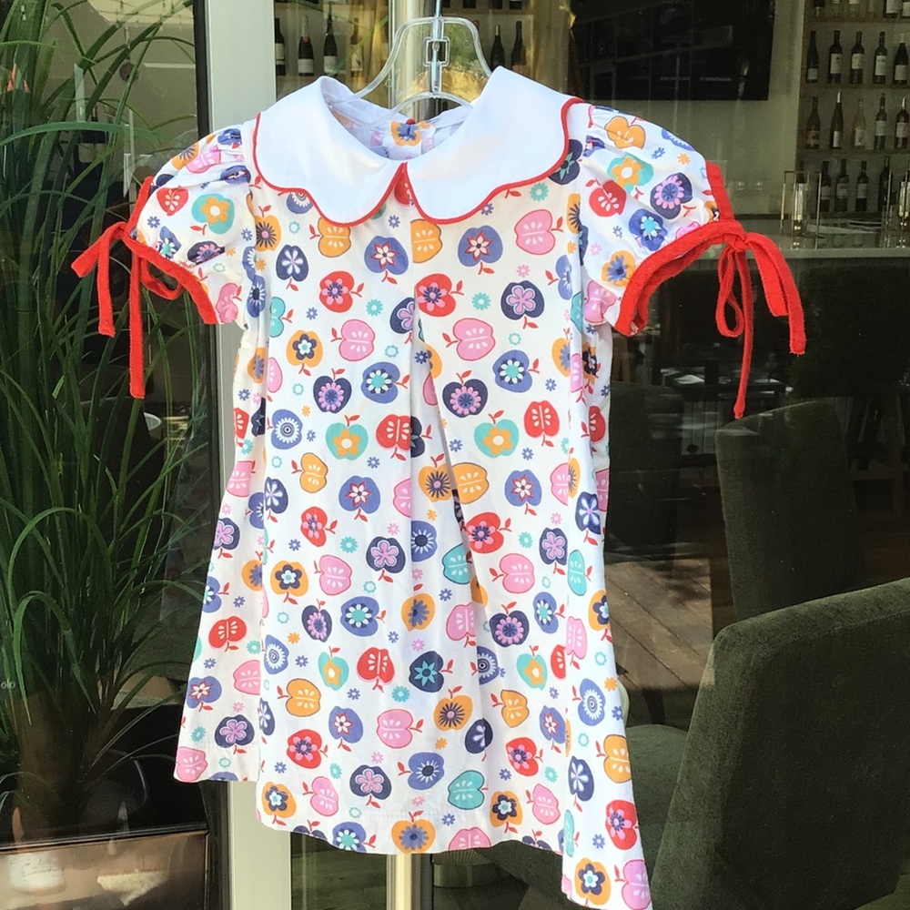 Charming Mary Girls apple Print Casual Dress 3T